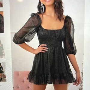 Good condition, Lucy in the sky black dress, size Xs